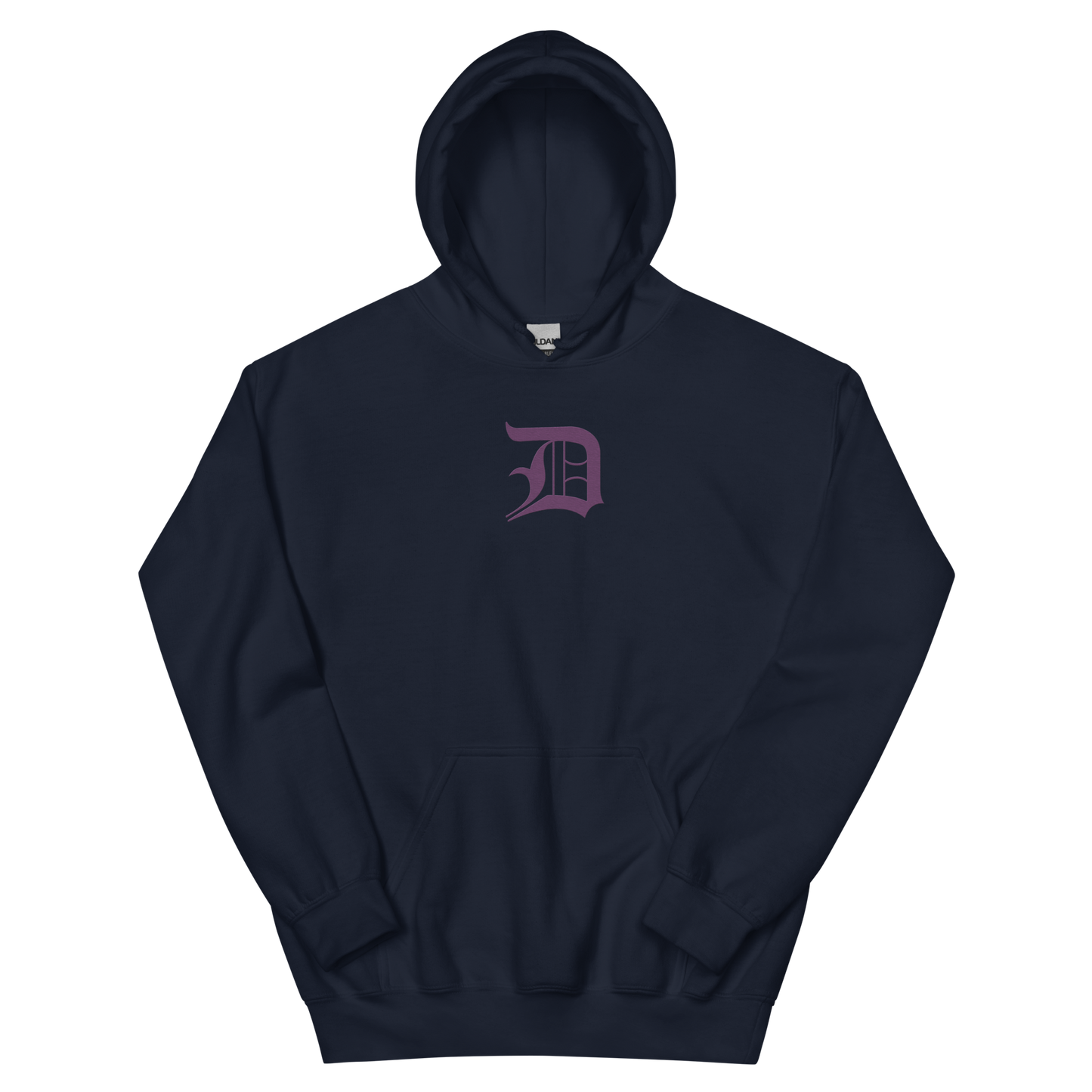 Detroit 'Old English D' Hoodie (Plum) | Unisex Standard - Emb.