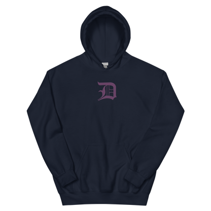 Detroit 'Old English D' Hoodie (Plum) | Unisex Standard - Emb.