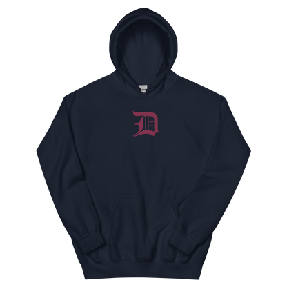 Detroit 'Old English D' Hoodie (Ruby Red) | Unisex Standard - Emb.