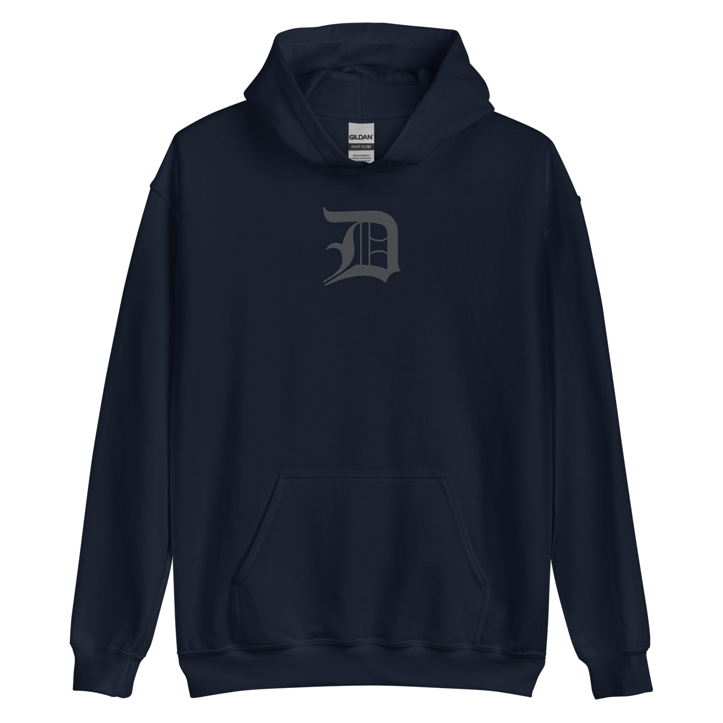 Detroit 'Old English D' Hoodie (Iron Ore Grey) | Unisex Standard - Emb.