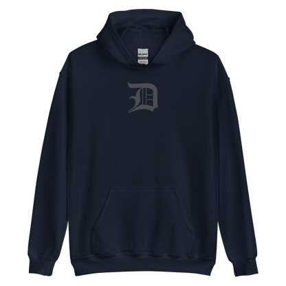 Detroit 'Old English D' Hoodie (Iron Ore Grey) | Unisex Standard - Emb.