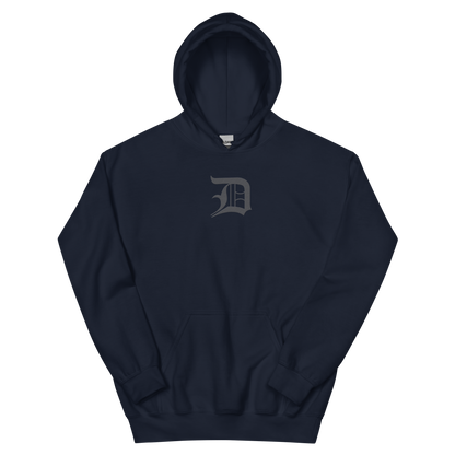 Detroit 'Old English D' Hoodie (Iron Ore Grey) | Unisex Standard - Emb.