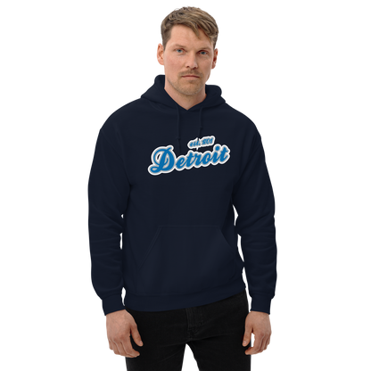 'Detroit EST. 1701' Hoodie (Azure Script Font) | Unisex Standard