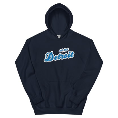 'Detroit EST. 1701' Hoodie (Azure Script Font) | Unisex Standard