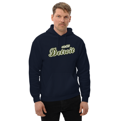 'Detroit EST. 1701' Hoodie (Army Green Script Font) | Unisex Standard