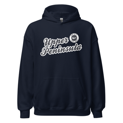 'Upper Peninsula EST. 1837' Hoodie (Iron Ore Grey Script Font) | Unisex Standard