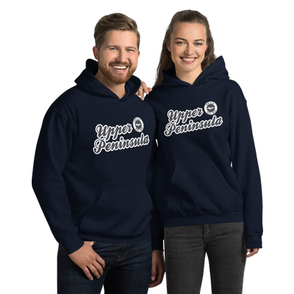 'Upper Peninsula EST. 1837' Hoodie (Iron Ore Grey Script Font) | Unisex Standard