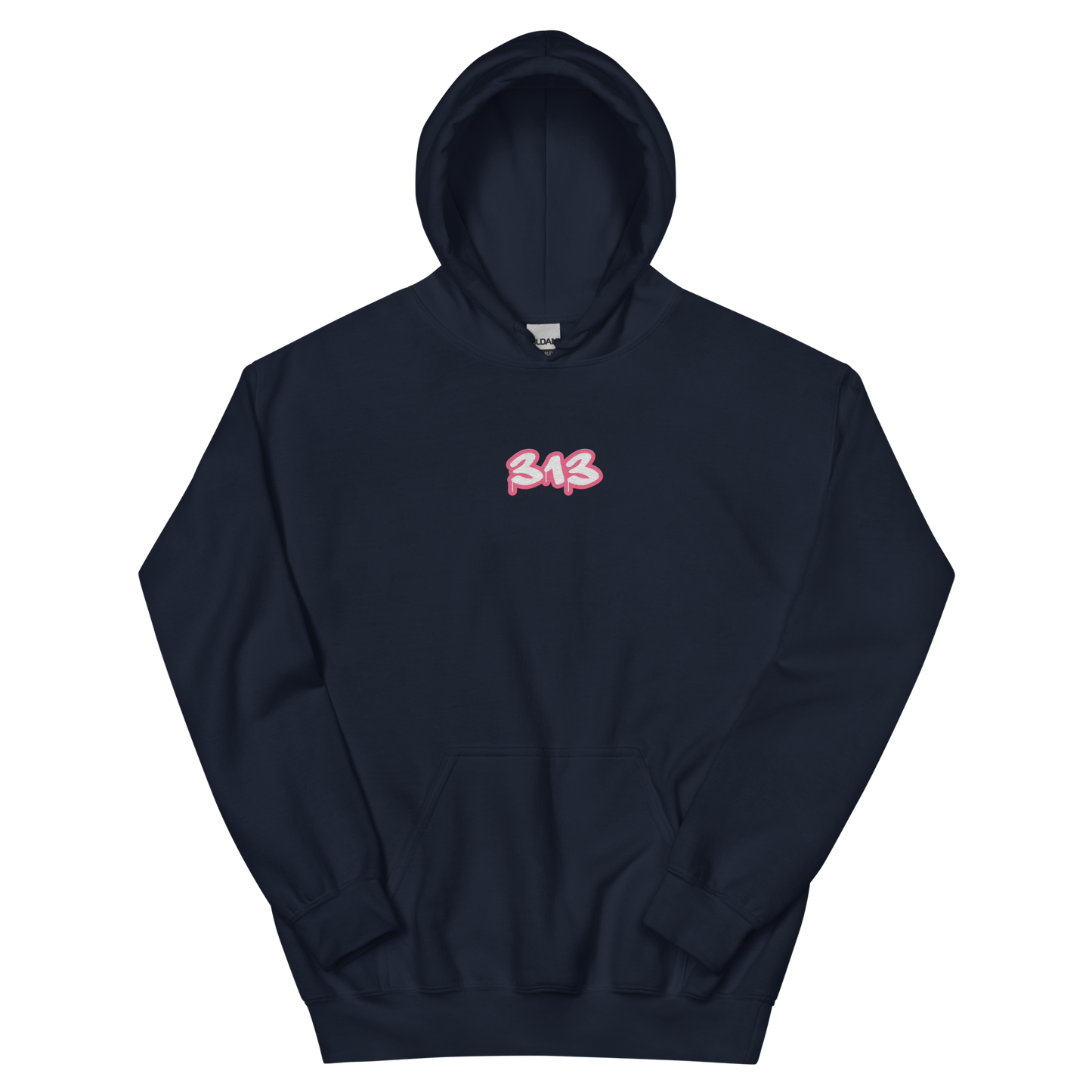 Detroit '313' Hoodie (Rhodochrosite Pink) | Unisex Standard - Emb.