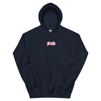 Detroit '313' Hoodie (Rhodochrosite Pink) | Unisex Standard - Emb.