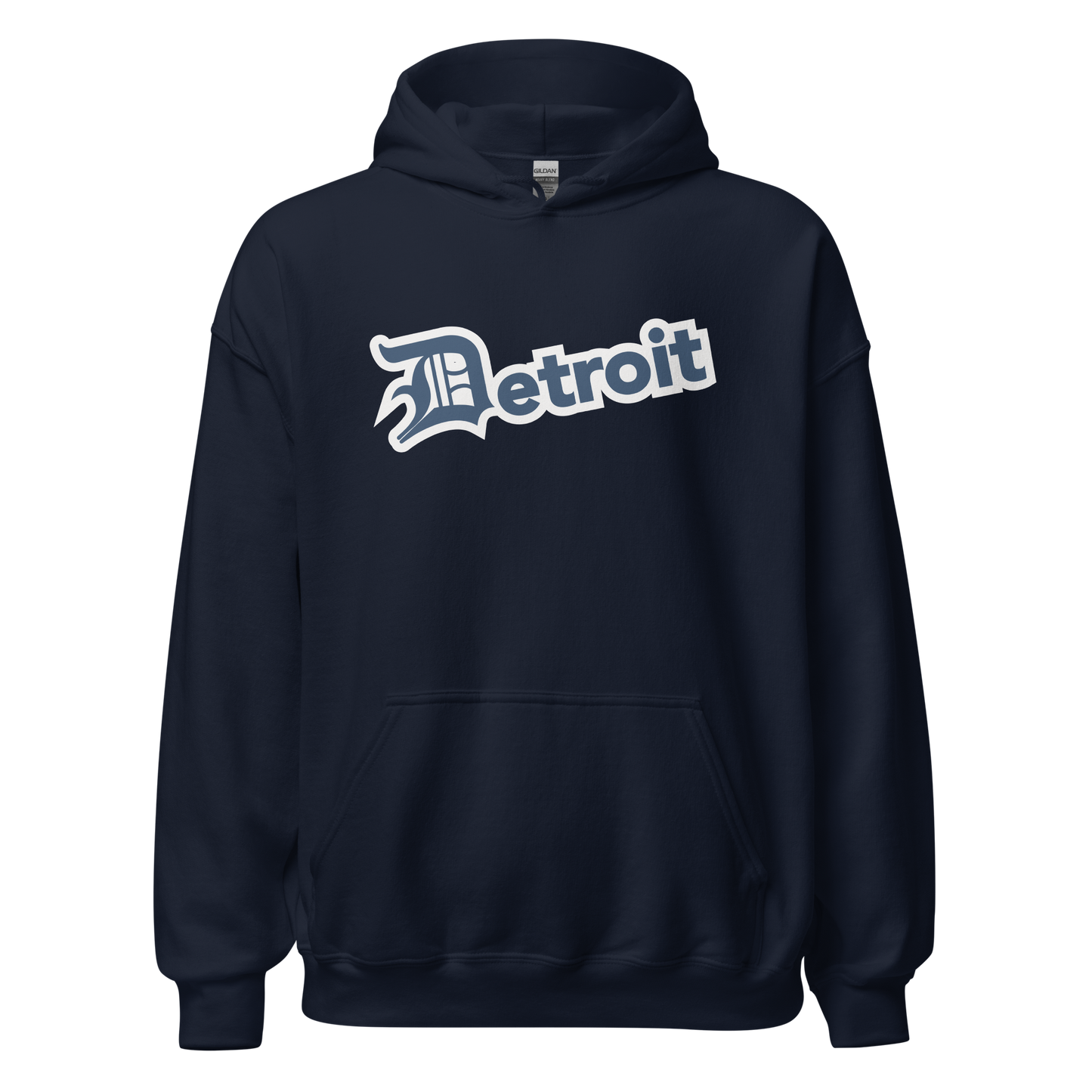 'Detroit' Hoodie (Navy w/ Old English 'D') | Unisex Standard