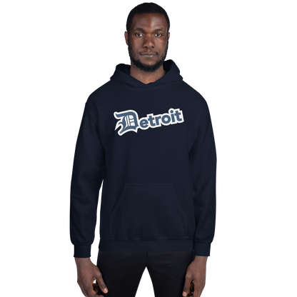 'Detroit' Hoodie (Navy w/ Old English 'D') | Unisex Standard