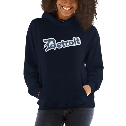 'Detroit' Hoodie (Navy w/ Old English 'D') | Unisex Standard