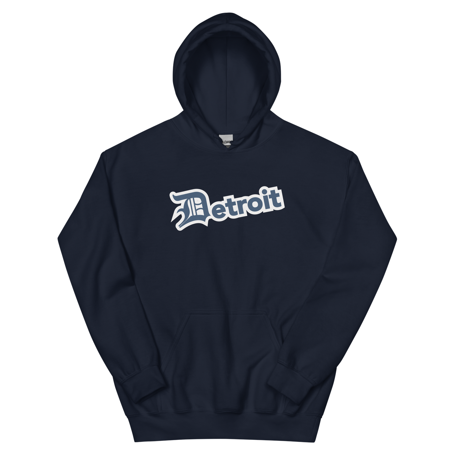 'Detroit' Hoodie (Navy w/ Old English 'D') | Unisex Standard