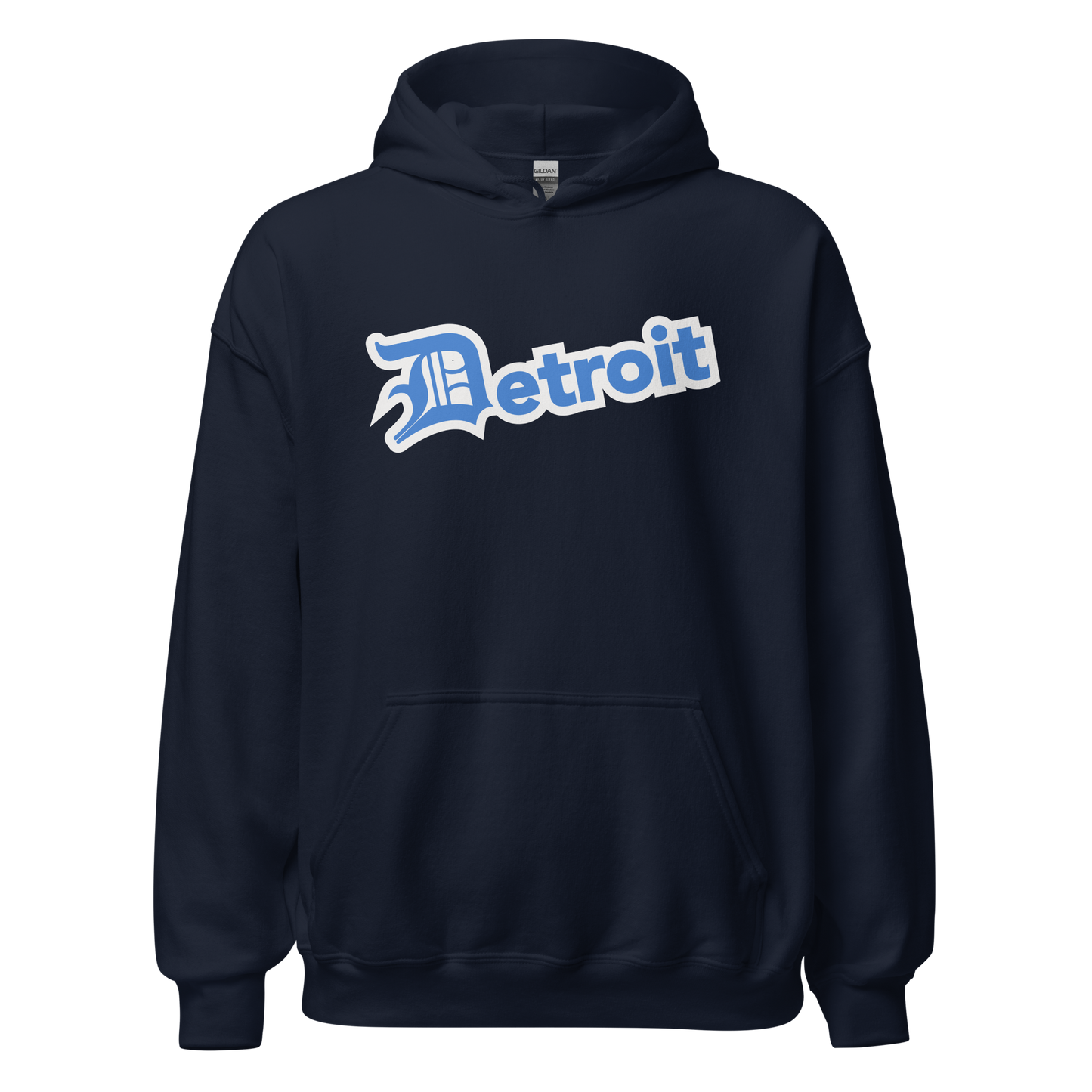 'Detroit' Hoodie (Azure w/ Old English 'D') | Unisex Standard