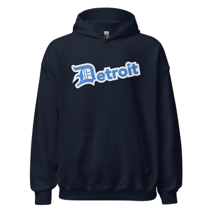 'Detroit' Hoodie (Azure w/ Old English 'D') | Unisex Standard