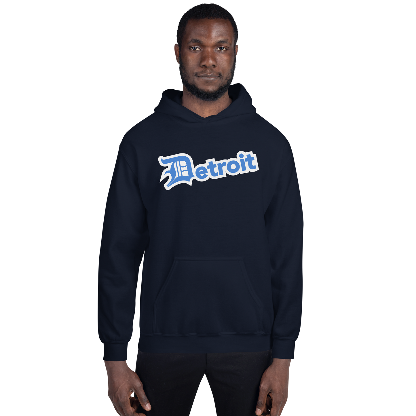 'Detroit' Hoodie (Azure w/ Old English 'D') | Unisex Standard