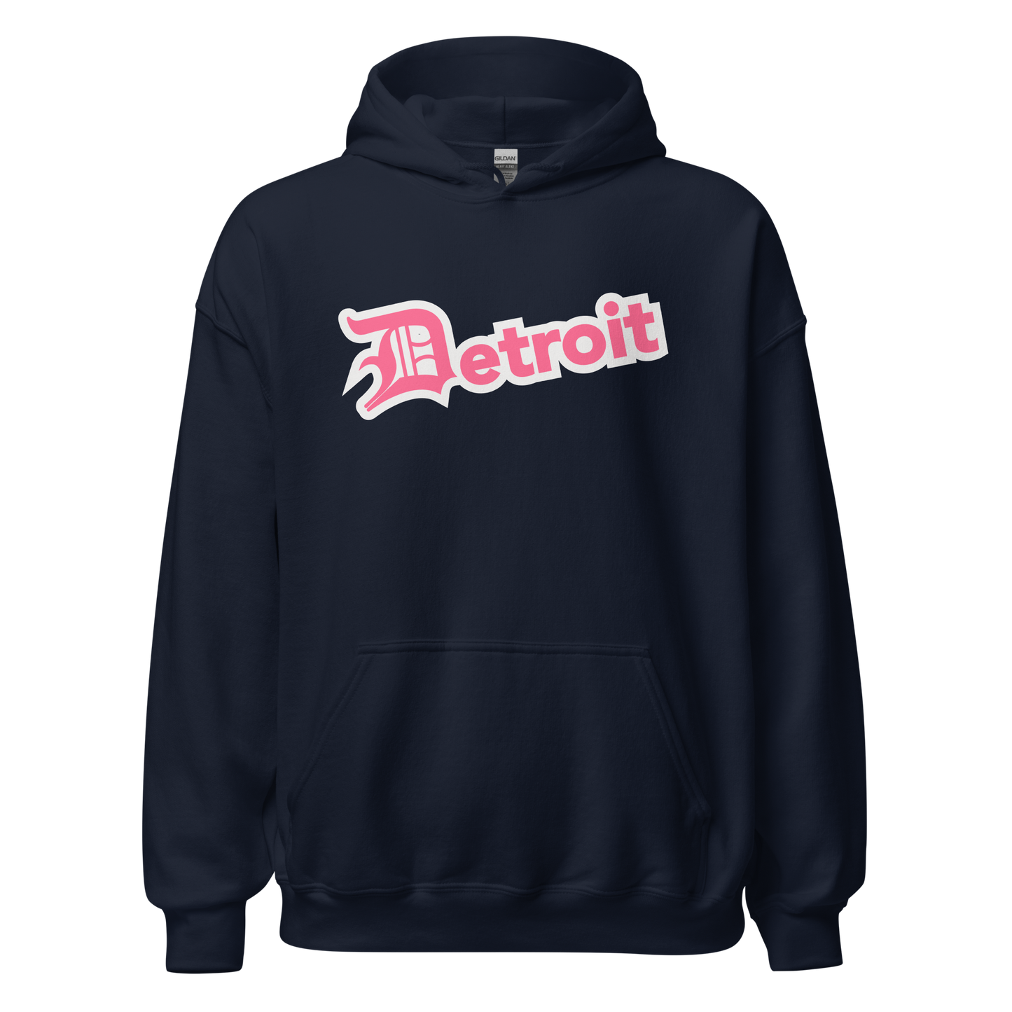 'Detroit' Hoodie (Rhodochrosite Pink w/ Old English 'D') | Unisex Standard