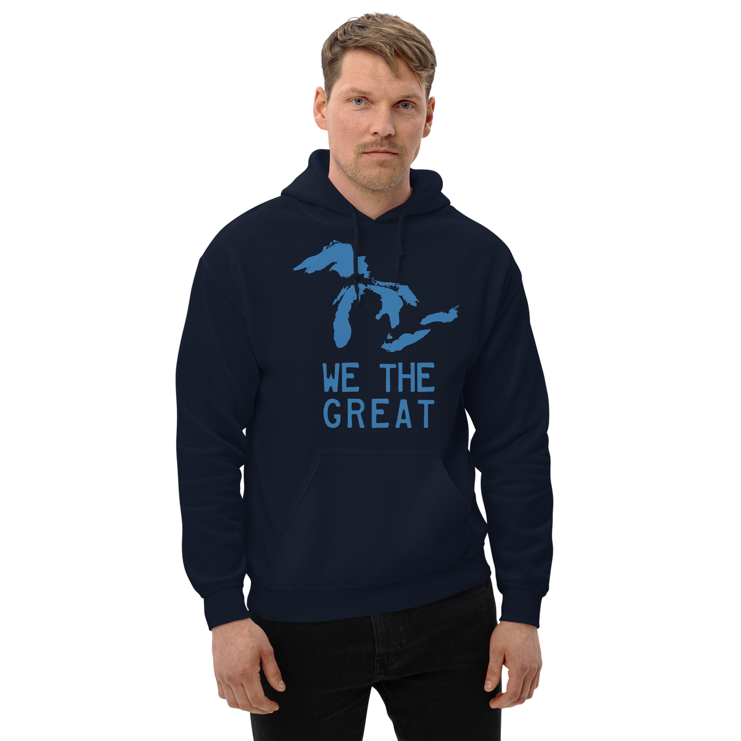 Great Lakes 'We the Great' Hoodie (Superior Blue) | Unisex Standard