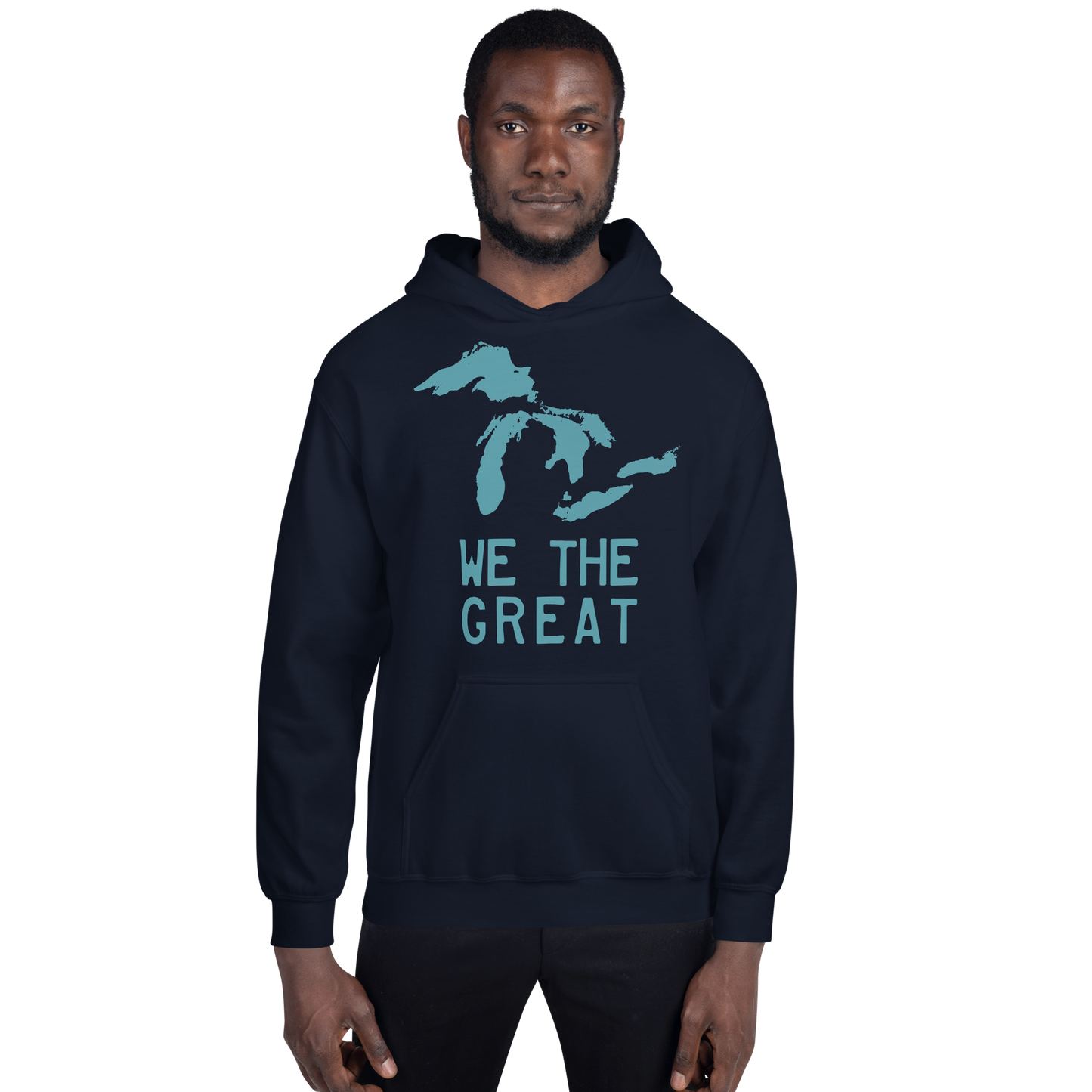 Great Lakes 'We the Great' Hoodie (Huron Blue) | Unisex Standard