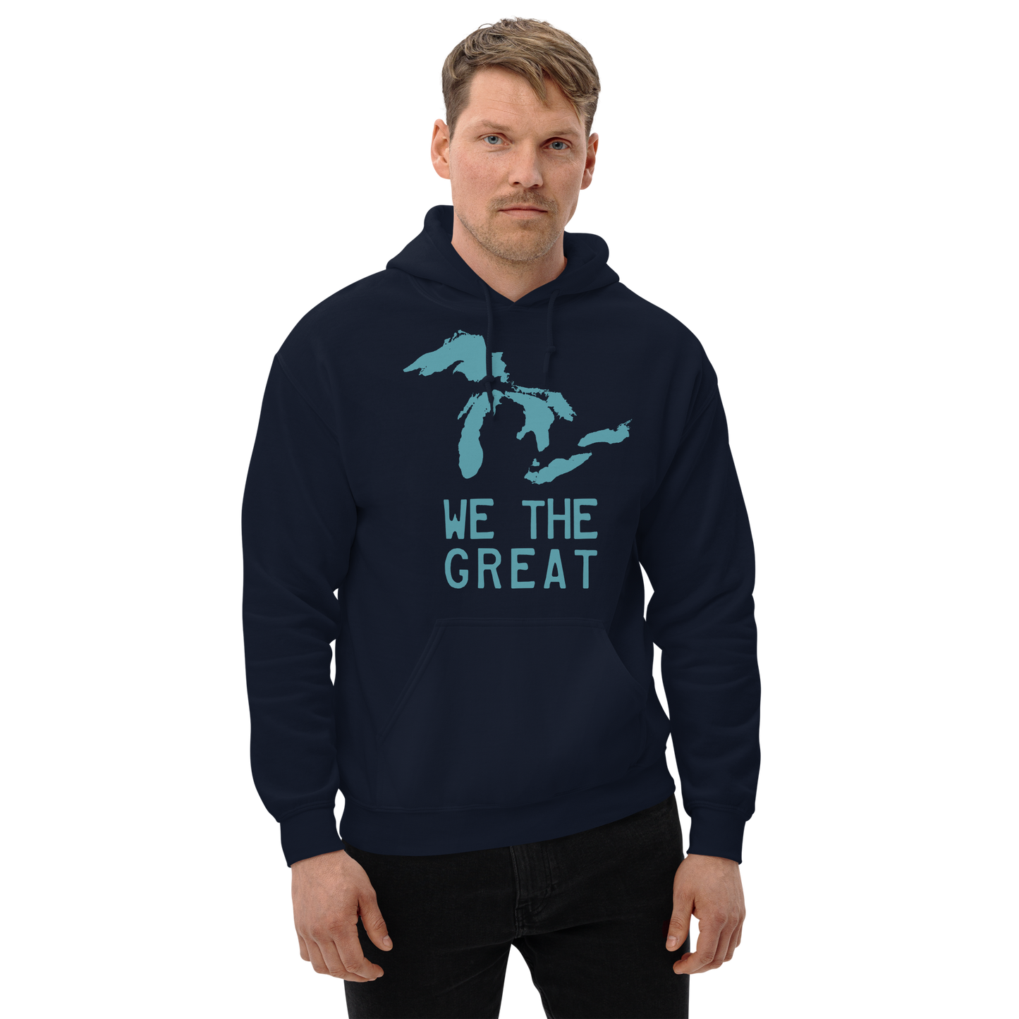 Great Lakes 'We the Great' Hoodie (Huron Blue) | Unisex Standard