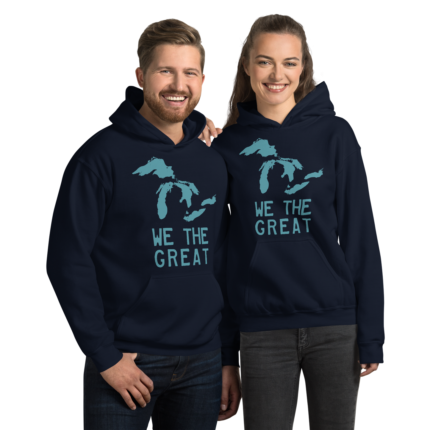 Great Lakes 'We the Great' Hoodie (Huron Blue) | Unisex Standard