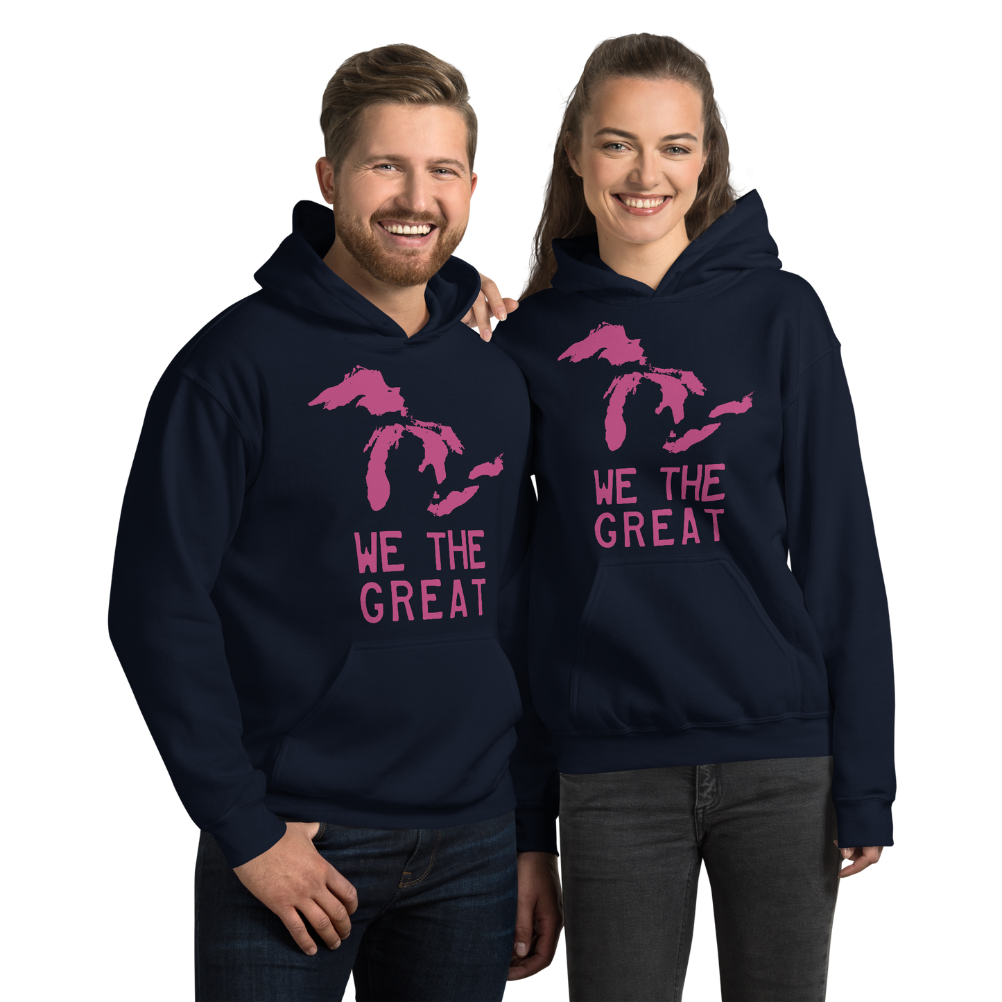 Great Lakes 'We the Great' Hoodie (Apple Blossom Pink) | Unisex Standard