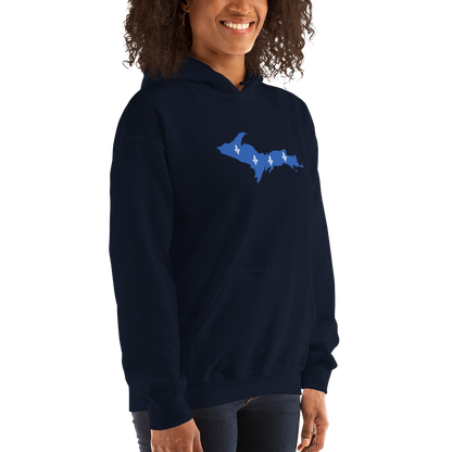 Michigan Upper Peninsula Hoodie (w/ UP Quebec Flag Outline) | Unisex Standard