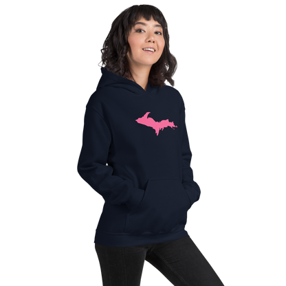 Michigan Upper Peninsula Hoodie (w/ Pink UP Outline) | Unisex Standard