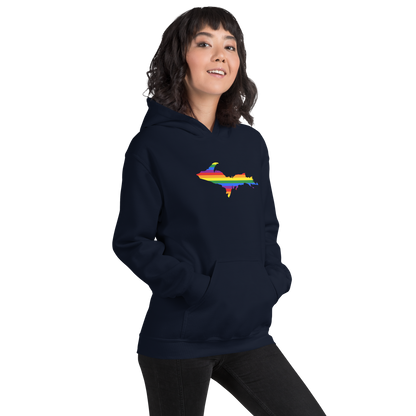 Michigan Upper Peninsula Hoodie (w/ UP Pride Flag Outline) | Unisex Standard