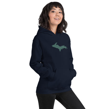 Michigan Upper Peninsula Hoodie (w/ Green UP Outline) | Unisex Standard