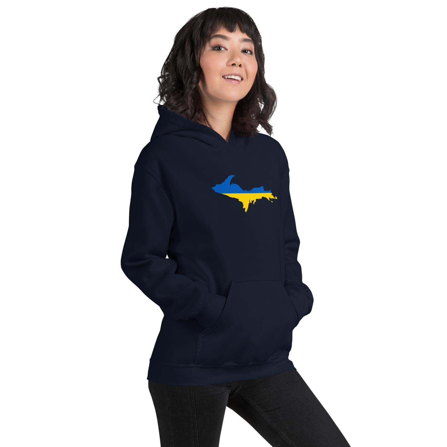 Michigan Upper Peninsula Hoodie (w/ UP Ukraine Outline) | Unisex Standard