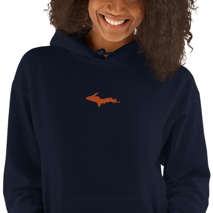 Michigan Upper Peninsula Hoodie (w/ Embroidered Orange UP Outline) | Unisex Standard