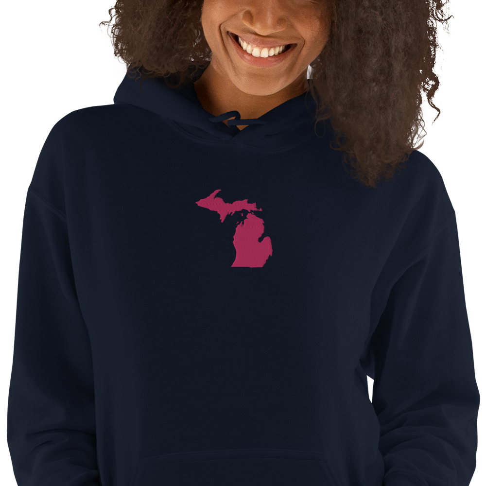 Michigan Hoodie (w/ Pink MI Outline) | Unisex Standard - Emb.