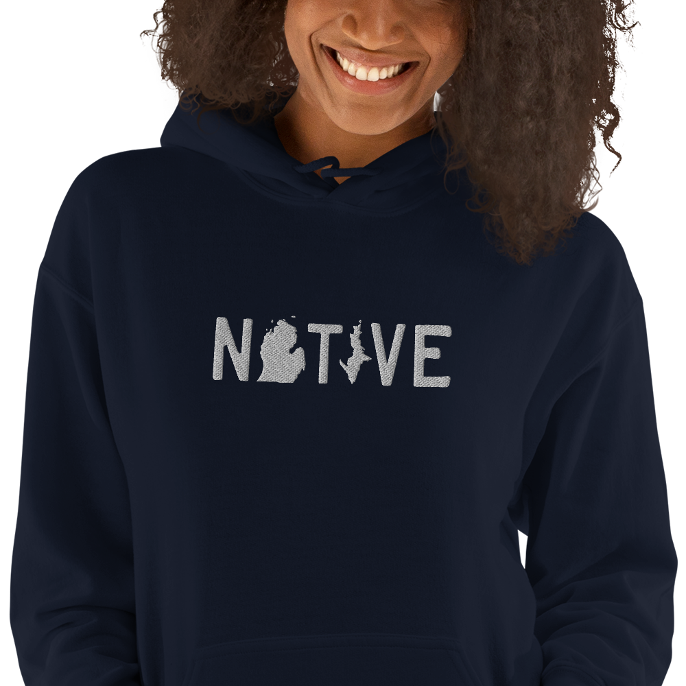 Michigan 'Native' Hoodie (Licence Plate Font) | Unisex Standard - Emb.