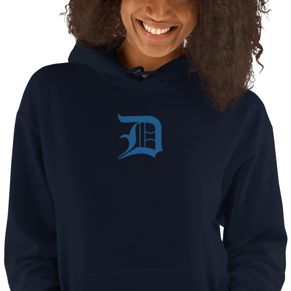 Detroit 'Old English D' Hoodie (Azure) | Unisex Standard - Emb.