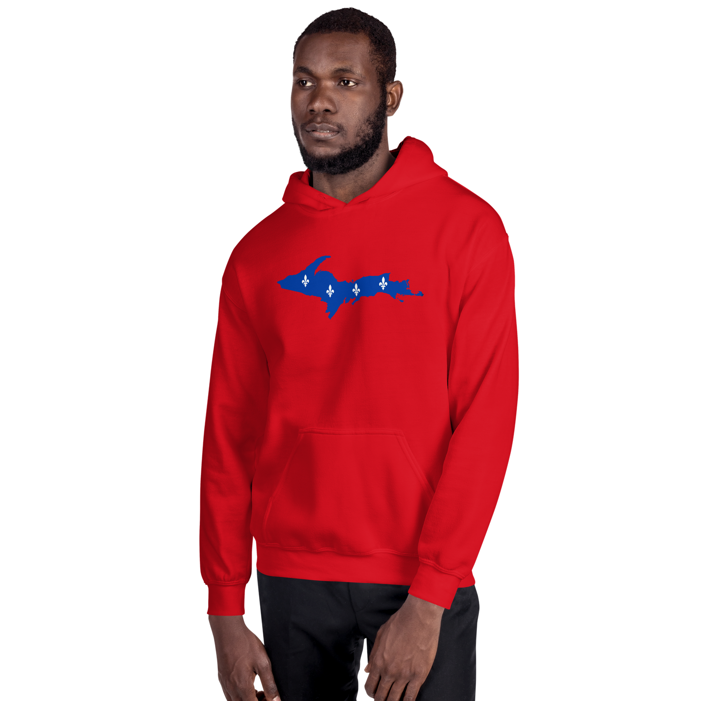 Michigan Upper Peninsula Hoodie (w/ UP Quebec Flag Outline) | Unisex Standard