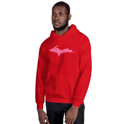 Michigan Upper Peninsula Hoodie (w/ Pink UP Outline) | Unisex Standard