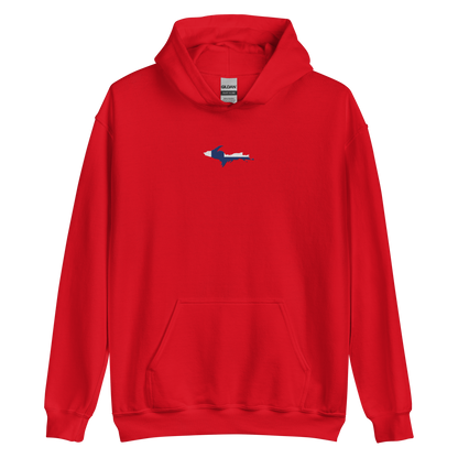 Michigan Upper Peninsula Hoodie (w/ Embroidered UP Finland Flag Outline) | Unisex Standard