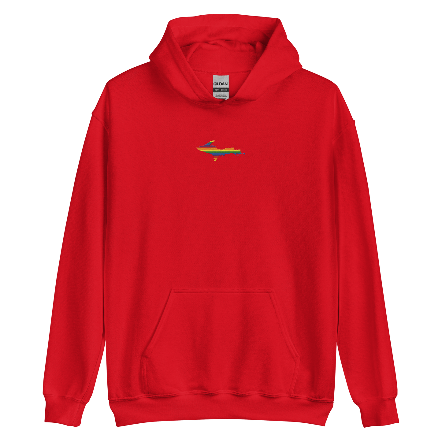 Michigan Upper Peninsula Hoodie (w/ Embroidered UP Pride Flag Outline) | Unisex Standard