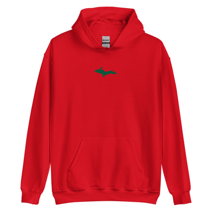 Michigan Upper Peninsula Hoodie (w/ Embroidered Green UP Outline) | Unisex Standard