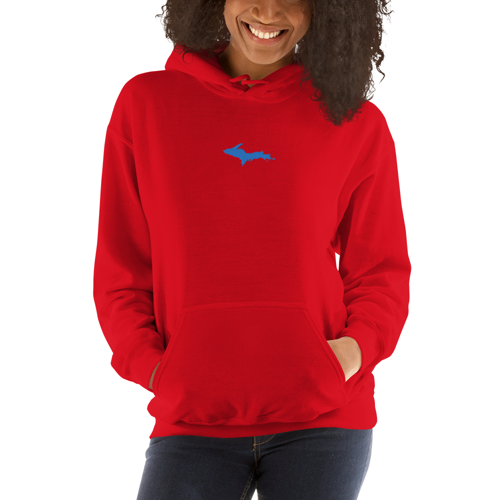 Michigan Upper Peninsula Hoodie (w/ Embroidered Azure UP Outline) | Unisex Standard