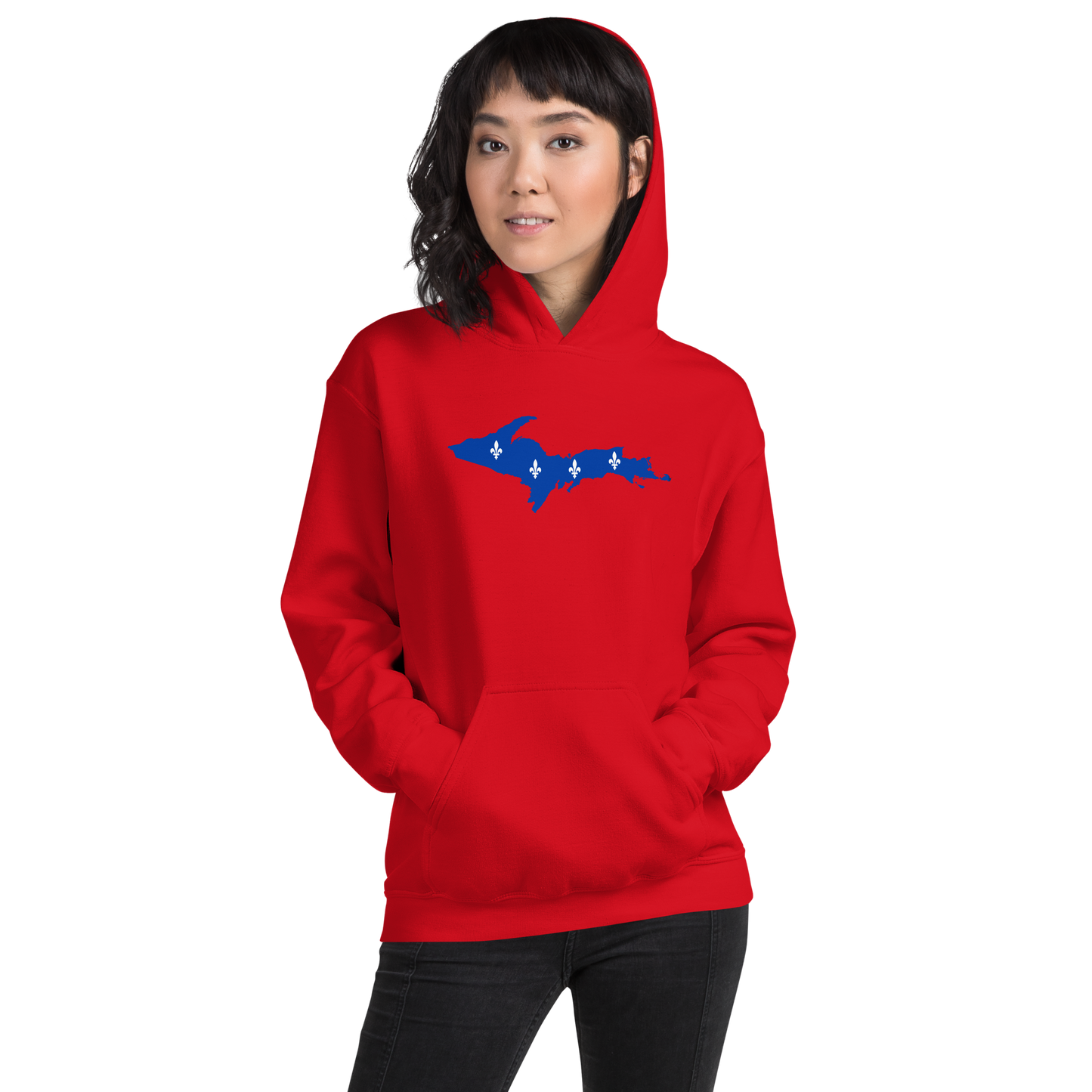 Michigan Upper Peninsula Hoodie (w/ UP Quebec Flag Outline) | Unisex Standard