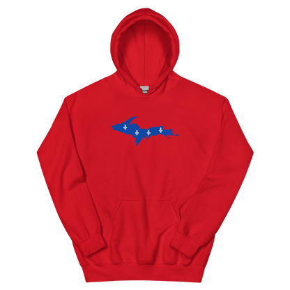 Michigan Upper Peninsula Hoodie (w/ UP Quebec Flag Outline) | Unisex Standard