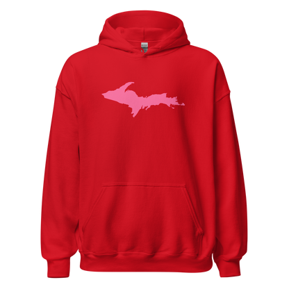 Michigan Upper Peninsula Hoodie (w/ Pink UP Outline) | Unisex Standard