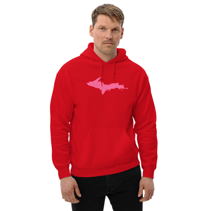 Michigan Upper Peninsula Hoodie (w/ Pink UP Outline) | Unisex Standard