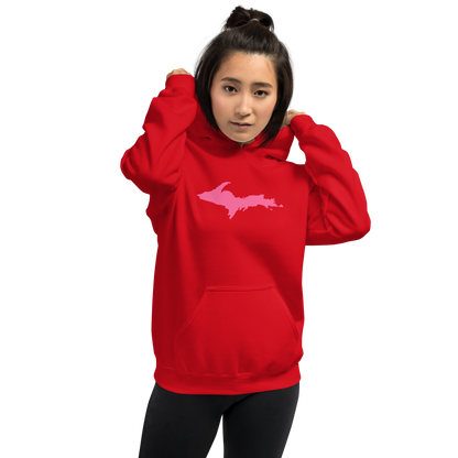 Michigan Upper Peninsula Hoodie (w/ Pink UP Outline) | Unisex Standard