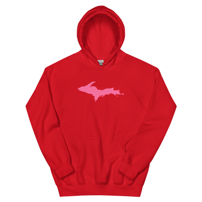 Michigan Upper Peninsula Hoodie (w/ Pink UP Outline) | Unisex Standard