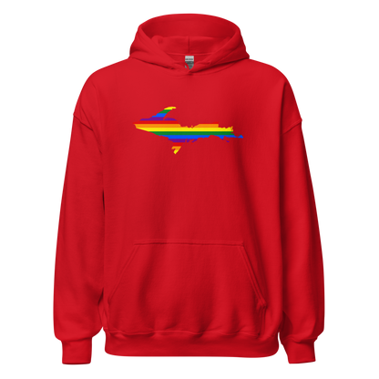 Michigan Upper Peninsula Hoodie (w/ UP Pride Flag Outline) | Unisex Standard