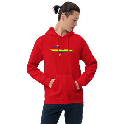 Michigan Upper Peninsula Hoodie (w/ UP Pride Flag Outline) | Unisex Standard