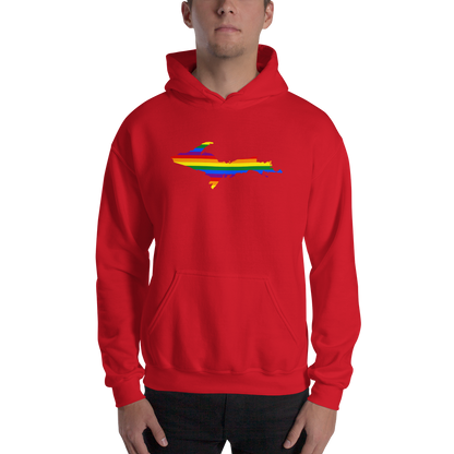 Michigan Upper Peninsula Hoodie (w/ UP Pride Flag Outline) | Unisex Standard